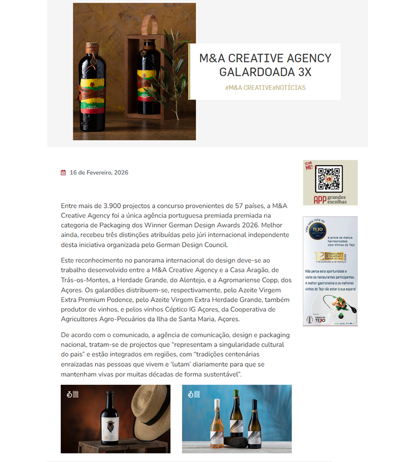 Grandes Escolhas - M&A Creative Agency galardoada 3X