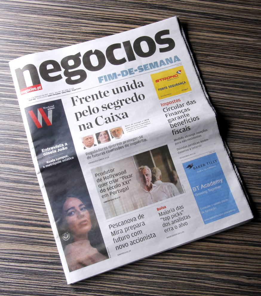 Jornal de Negócios destaca M&A Creative Agency